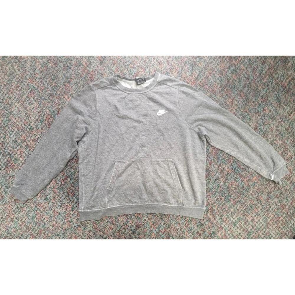 Nike XL Grey Pullover Training Sweatshirt with Pouch (Good Condition)